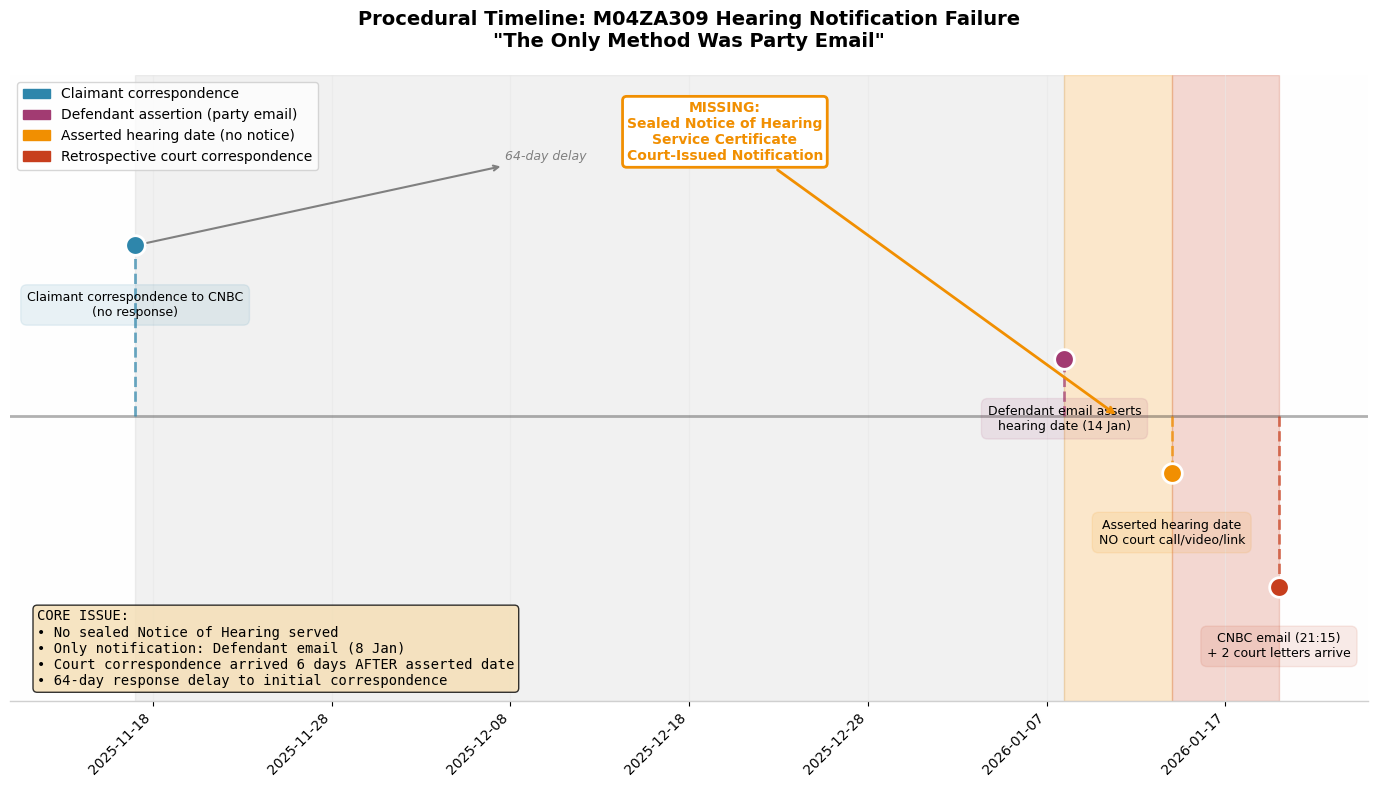 Angela's notice of hearing date for Jan via email
